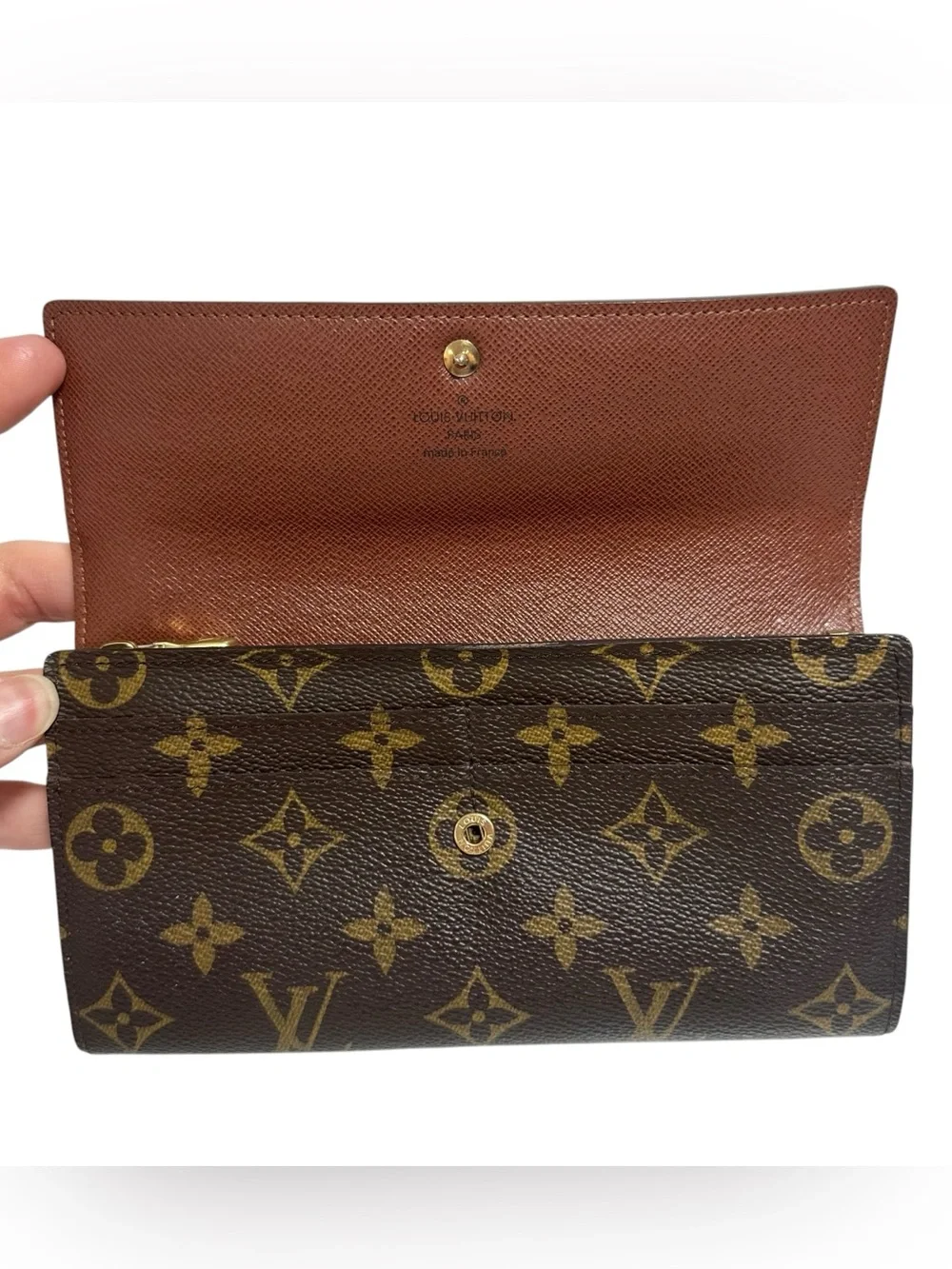Louis Vuitton Sarah Monogram Leather Long 2007 Wallet on Chain
